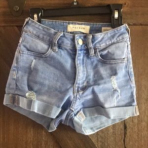 PAC Sun Jean Denim Shorts size 22 stretch